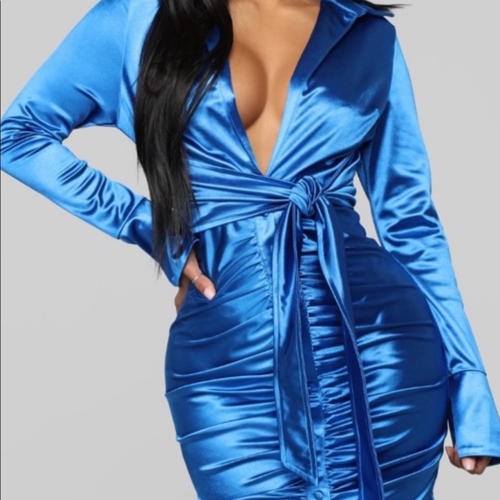 Royal Satin Mini Dress FN Med “not that slick”